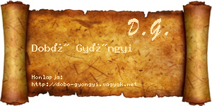Dobó Gyöngyi névjegykártya