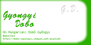 gyongyi dobo business card