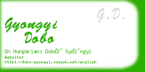 gyongyi dobo business card